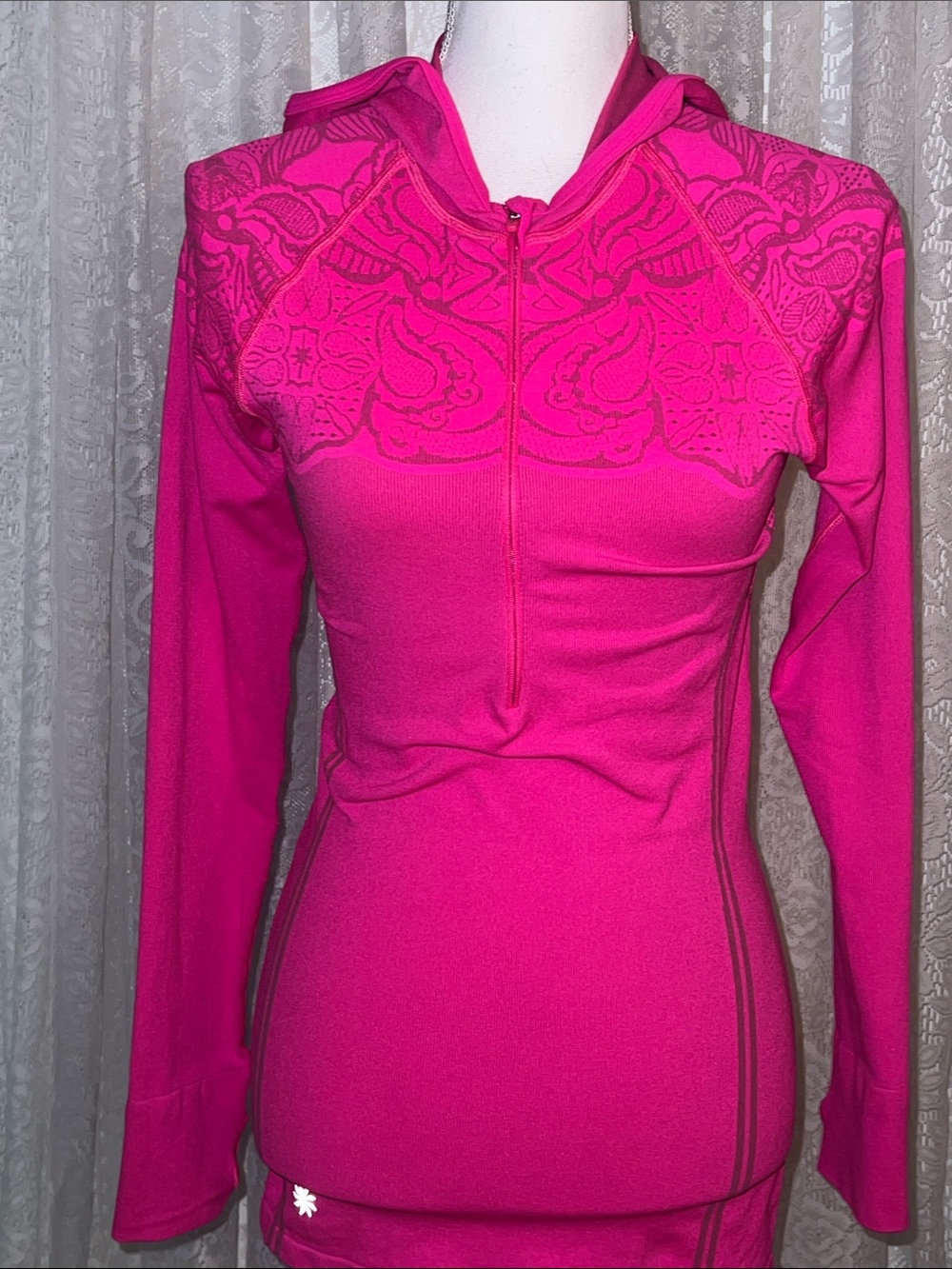 Athleta Hot Pink Half-Zip Pullover